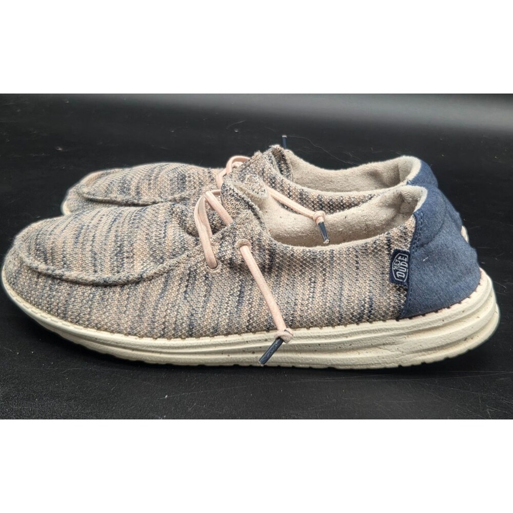 Hey Dude Wendy Sox Shoes Light Pink and Blue Casual Slip On Women's Size 9